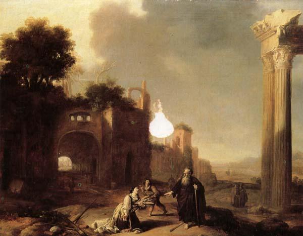 BREENBERGH, Bartholomeus The Prophet Elijah and the Widow of Zarephath France oil painting art